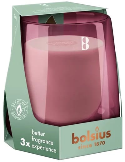 Bolsius CleanLight Starterkit Cedarwood & Vetiver – Navulbare Geurkaars met Handgeblazen Glazen Houder – 4 Stuks
