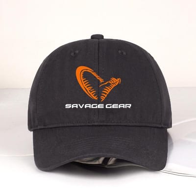 Savage Gear Logo Zachte Top Baseballpet Zacht, Comfortabel, Lichtgewicht, Ademend, Verstelbaar Coole Buitenstijl, Trendy Mode black