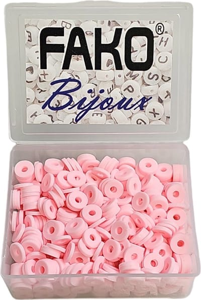 Fako Bijoux - Katsuki Disc Kralen Box - Polymeer Kralen - Surf Kralen - Kleikralen - 6mm - 700 Stuks - Roze