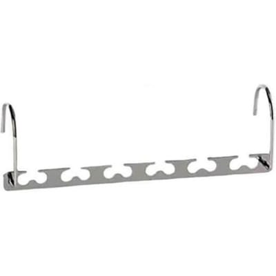 Multifunctionele Kledinghangers Ruimtebesparend Roestvrijstalen Hangers Haak met 6 Gaten Kledingkast Organiseren Hangerhouder zilver