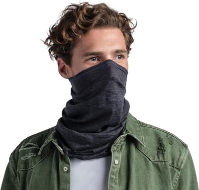 Famanu – Nekwarmer voor volwassenen, lichtgewicht merino wol, ademend en buisvormig