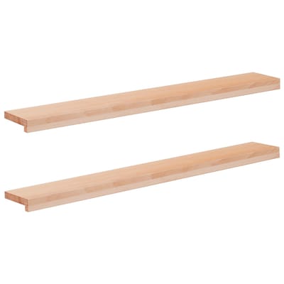 vidaXL - Raamprofielen - 2 - st - Naturel - 110 - x - 15 - x - 2 - cm - Massief - beukenhout