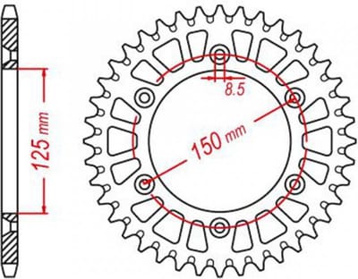 Couronne de transmission Esjot pour Moto KTM 620 Duke E 1995 à 1999 Neuf