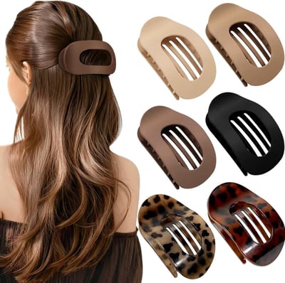 Haarclips Set - Platte Clips - Haar Styling - Sterke Grip - 6 Stuks - Multicolor