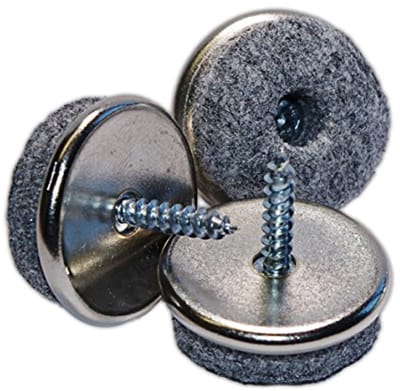 Viltglijders voor Meubels - Ronde Meubelglijders met Schroeven 24 mm (20 Stuks)
