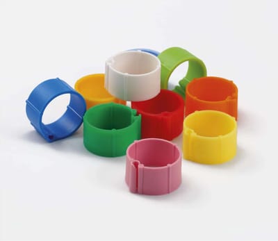 Pluimvee- Vogelringen- Ringen Fazant- Clickring wit- clicring 12mm- 50 stuks- kleur wit