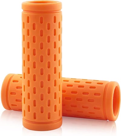 Fietshandgrepen Kinderen - Stuurgrepen Fiets - Veilig Fietsen - Antislip Rubber - 22 mm - Oranje