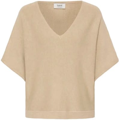 b.young - BYMMORLA VNECK SHORT SLEEVE - Dames - Gebreide truien