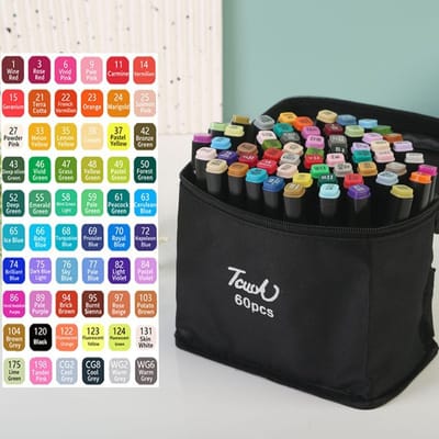 Alcohol Markers - Kleurpotloden Set - 262 Kleuren - Dubbelzijdige Tips - Sneldrogend - Voor Kinderen en Kunstenaars