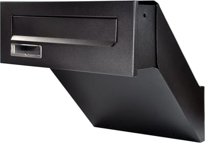 SnelShoppen - Wall Transit Mailbox Zwart Matt - Ingebouwde Weerbestendige Brievenbus - Corrosiebestendig - 285mm Breed - 135mm Hoog - Muur Dikte 260-4