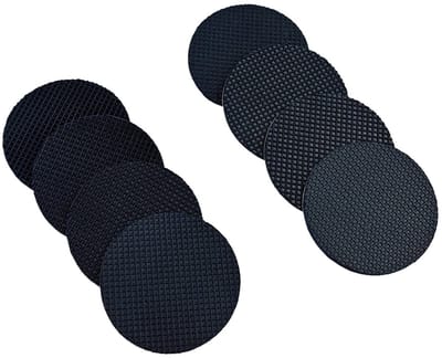 Rubber Furniture Pads Non-Slip Floor Protectors 40mm Round Self Adhesive - Pack of 16