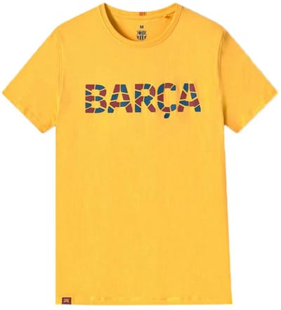BarÇa Trencadis T-shirt Met Korte Mouwen Geel 4 Years Kinderen