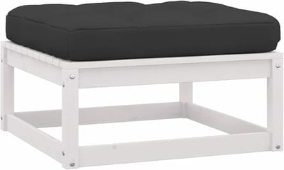 Modulaire Palletbank - Buitenbank Hout - Ontspannen Buiten - Modulair Ontwerp - 70x70x30 cm - Wit Antraciet