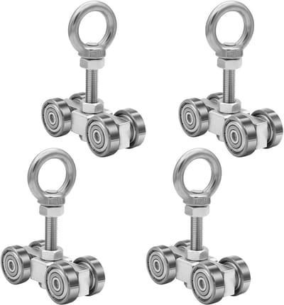 Zwenkwielen Trolley - Industriële Wielen - Materiaal Transport - Stille Montage - 5 cm - Zilver