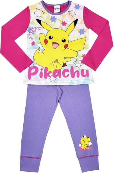 Pokémon Pyjama - Maat 110/116 - Roze met paars - Pikachu - Meisjespyjama