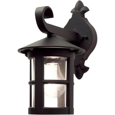 Landelijke Wandlamp - Steady Lighting - Metaal - Landelijk - E27 - L: 22.1cm - Voor Buiten - Woonkamer - Eetkamer - Zwart