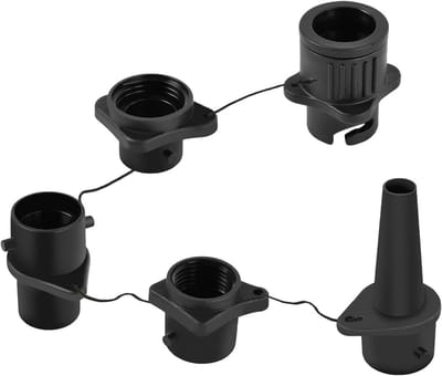 Opblaasbare pompadapter met 4 luchtmondstukken voor boot en SUP