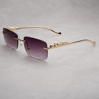 Vierkant Frame Zonbescherming UV Zonnebrillen Dames uitstekend vakmanschap Koreaanse Versie Randloos Mode Cheetah Decoratie Zonnebrillen
