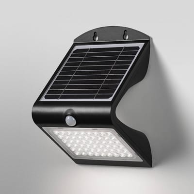 OSRAM ENDURA BUTTERFLY schijnwerper op zonne-energie, zwart, 4W, 500lm, bewegings- en lichtsensor, buitenlamp, oplaadbare batterij, milieuvriendelijk, lange levensduur, eenvoudig te installeren, IP65, 4000K.