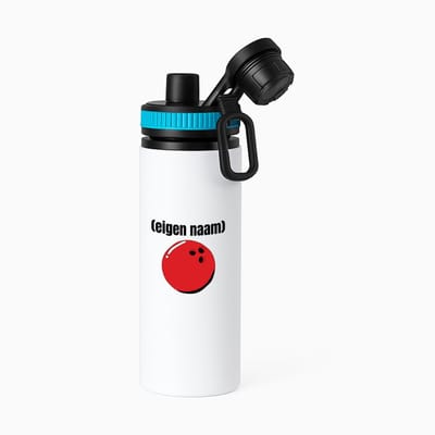 Hacebo® - bowlingbal met eigen naam waterfles met draaidop blauw - Bowlen - bowlers - sport - verjaardagscadeau - klein cadeautje - kado - gift - geschenk - verrassing - water fles - 850ML