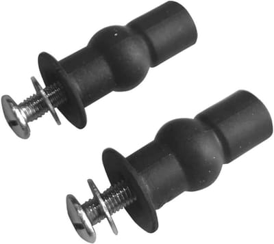 Toiletzitting Bevestigingsmiddelen - Toiletbril Schroeven - Toiletbril Repareren - Schroefdraad Expansieontwerp - 50mm x 5.6mm - Zwart en Zilver
