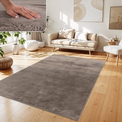 Paco Home Woonkamer tapijt kunstbont pluche hoogpolig shaggy zacht verkrijgbaar in verschillende kleuren 140x200 cm