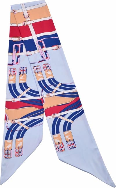 Emilie Scarves Zijden sjaaltje Licht blauw Smal - 160*16CM