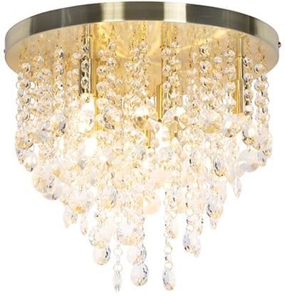 QAZQA medusa - Art Deco Plafondlamp - 7 lichts - L 0 mm - Goud/messing - Woonkamer | Slaapkamer | Keuken
