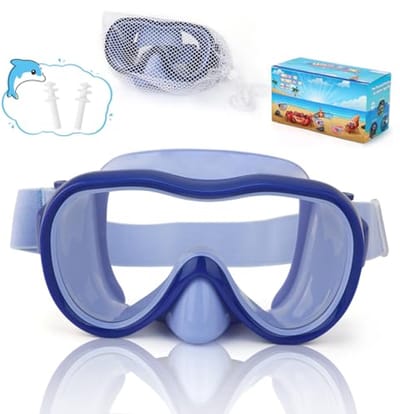 Zwembril voor Kinderen, Antifog Duikmasker met Neuscover en 180° Panoramisch Uitzicht