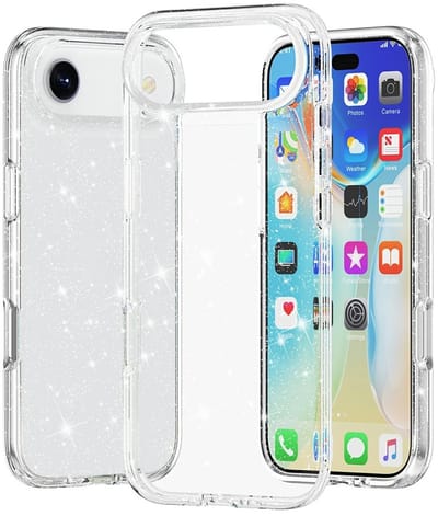 Coverup Hoesje - Geschikt voor iPhone Air Hoesje - Coverup Glitter TPU Back Cover - Transparant