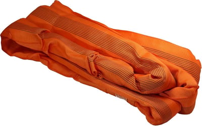 Ronde Hefband - Hijslus Polyester - Materiaal Transport - 7-voudige Veiligheid - 5 Meter Omtrek - Oranje