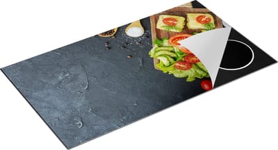 Chefcare Inductie Beschermer Groentes op een Snijplank - 95x50 cm - Afdekplaat Inductie - Kookplaat Beschermer - Inductie Mat