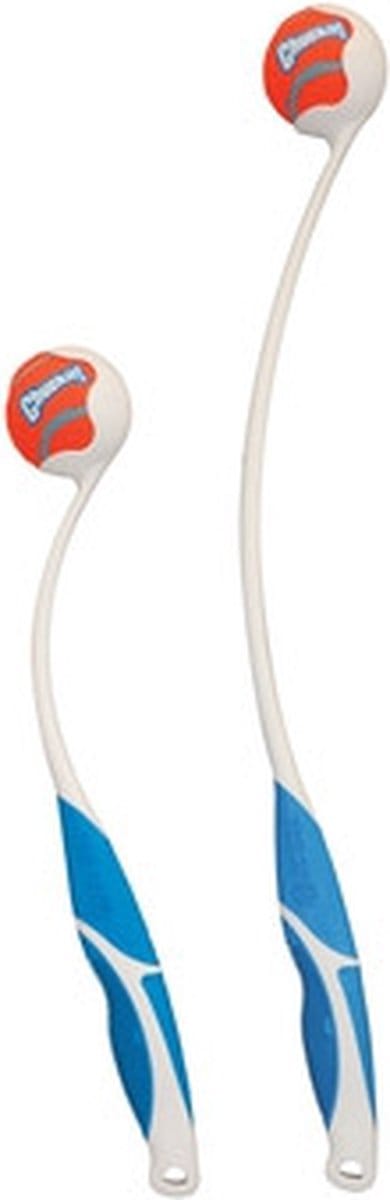 Chuckit! Pro Ball Launcher - 45 cm - Werpstok - Ballenwerper - Hondenspeelgoed - Incl. Medium Tennisbal - Kunststof - Wit/Blauw