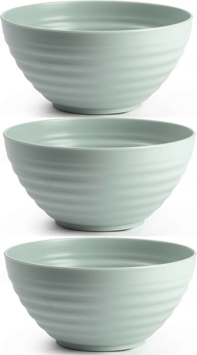 Plasticforte Kommetjes/schaaltjes - 6x - dessert/ontbijt - kunststof - D15 x 8 cm/840 ml - mintgroen