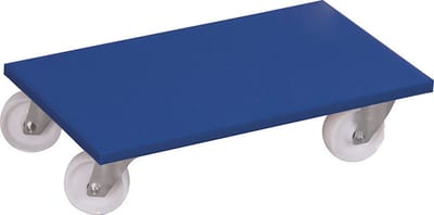 Cordes meubelkarretje meubelhondje blauwe antislip met nylonwielen 60x35 cm