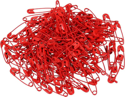 Veiligheidsspelden - Kleine spelden - Knutselen en naaien - Stevig metalen materiaal - 200 stuks - Rood