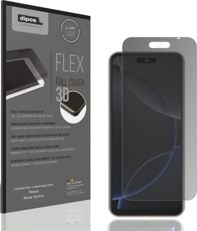 dipos FLEX – Matte Privacy Screenprotector geschikt voor Peace Nova 16 Pro | Volledige Schermbescherming | Case-Friendly