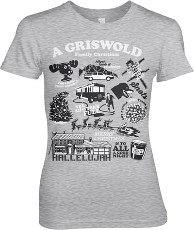 National Lampoon's Christmas Vacation Dames Tshirt -S- Icons Grijs