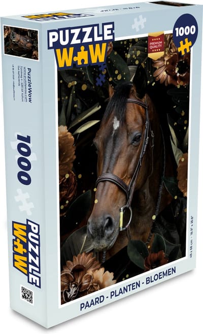 Puzzel Paard - Planten - Bloemen - Legpuzzel - Puzzel 1000 stukjes volwassenen