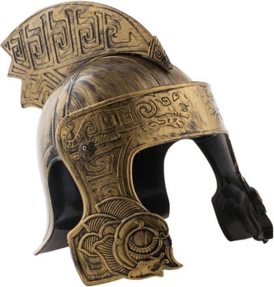 Carnaval verkleed ridderhelm - brons - voor volwassenen - kunststof