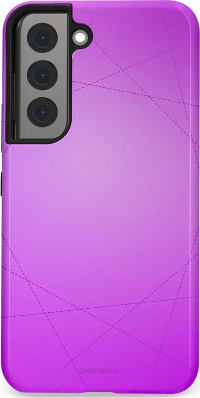 Casetastic Hoesje Geschikt voor Samsung S22 - Stijlvolle Beschermende Duo-layer Case - Emily in het paars