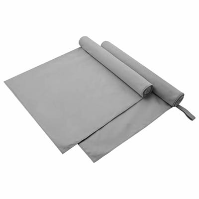 vidaXL - Sporthanddoeken - 2 - st - Donkergrijs - 90 - x - 180 - cm