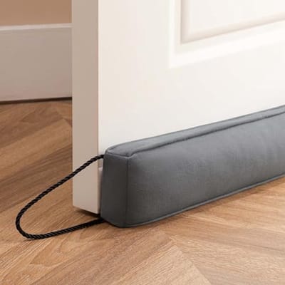 Deurklopper - Tochtstopper - Binnen buiten - Gemaakt van kunstlinnen - 122 cm - Grijs