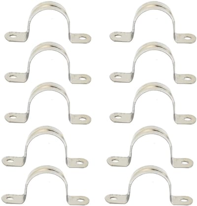 Dailygoody - Stijve Pijp Riem Klem - Roestvrij Staal - Duurzaam en Stevig - Zilver - Buis Spanning Clips - Geschikt voor Diverse Toepassingen