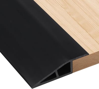PVC-rubberen rolstoeloprijplaat zelfklevend zwart 1,5 cm - drempelverlager deurvloer scooter