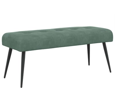 vidaXL - Bank - met - knopen - tufting - Zeegroen - 110 - x - 40 - x - 46 - cm - fluweel