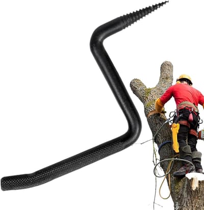 Boomstandaard Treden - Klimsteun Boom - Buiten Klimmen - Antislip Staal - 20.7 cm - Zwart