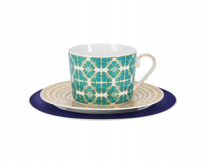 Jenny Verde Koffieservies 3-delig voor 1 Persoon - Handgeschilderd