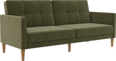 Lilly-Slaapbank - 3-zits - Groen Velours