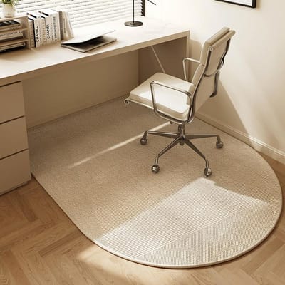 Moderne Eenvoudige Gebogen Tapijt Vlekbestendig En Waterdicht Slaapkamer Computerstoel Mat Studiekamer Mat Woondecoratie 60x90cm 24x36inch beige